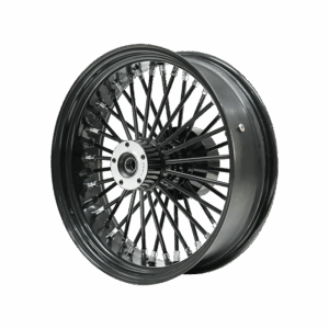 Black motorcycle wheel