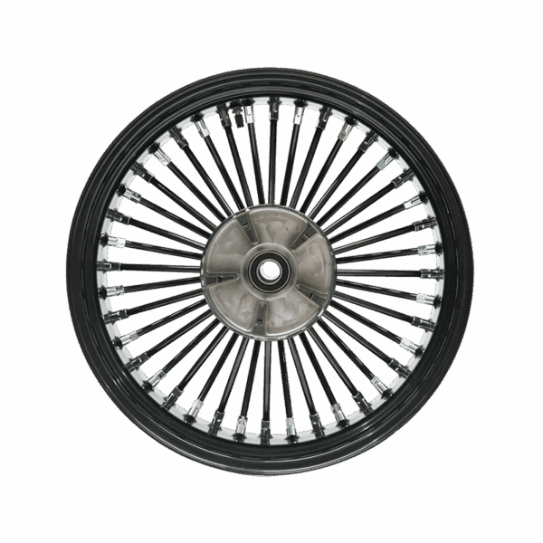 Black motorcycle wheel - Image 2