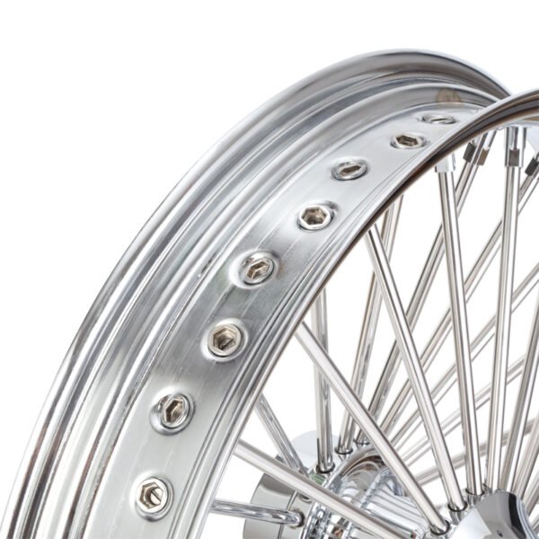 Chrome motorcycle wheel - Image 3