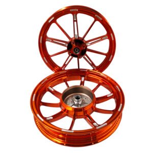 Cast motorcycle wheel